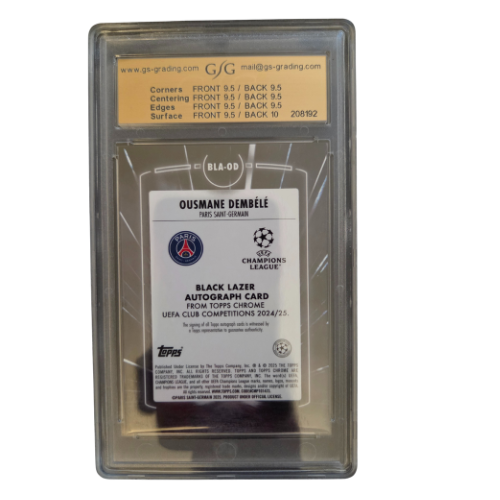 Topps - Ousmane Dembele Autogramm Karte /75 - GSG 9,5