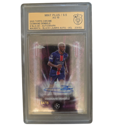 Topps - Ousmane Dembele Autogramm Karte /75 - GSG 9,5