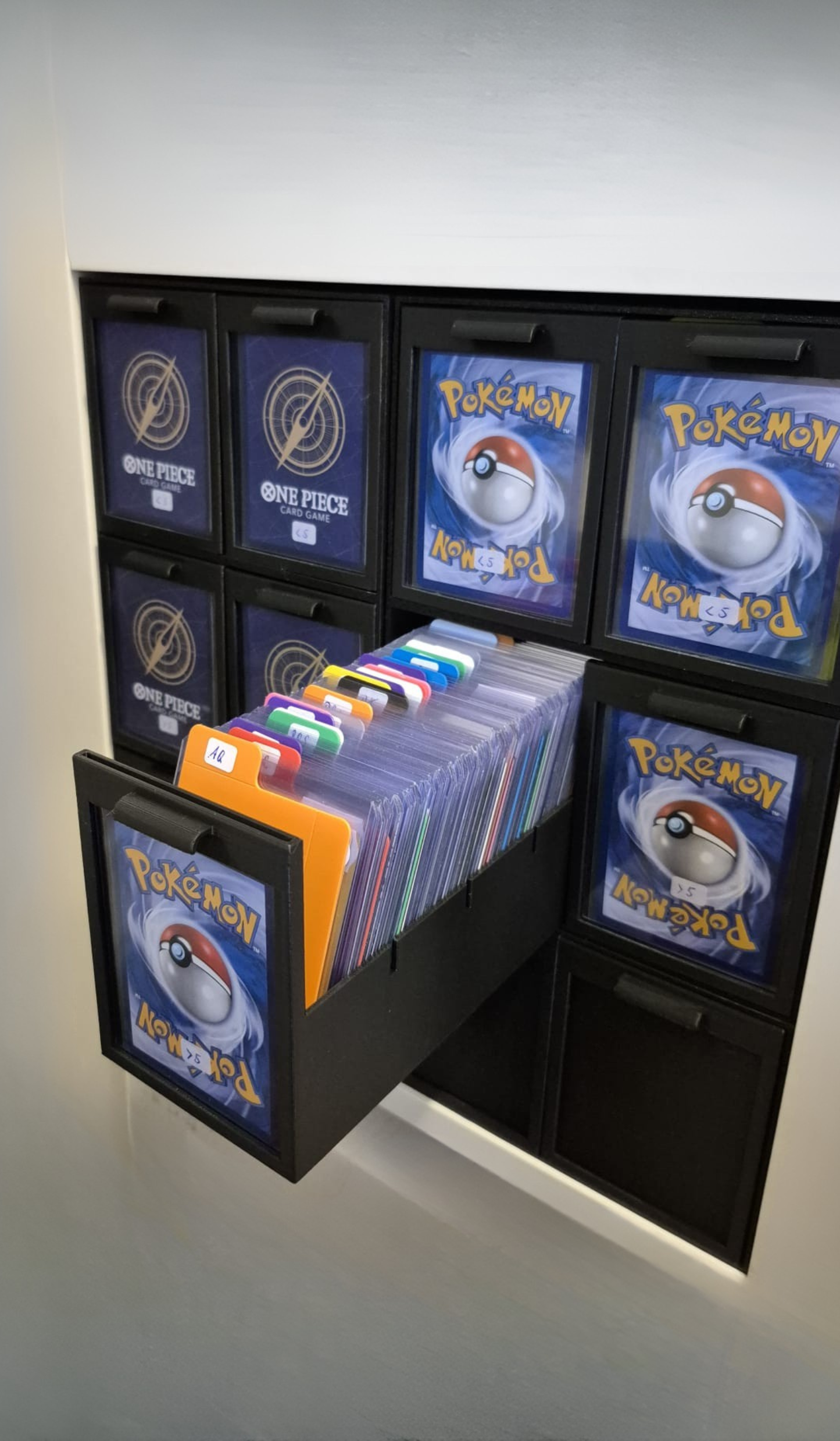 3D gedruckte Sammelkartenaufbewahrung - Kallax Regal