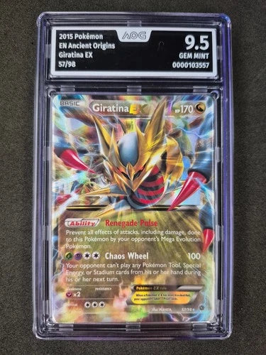 2015 Pokemon Giratina EX, Ancient Origins, AOG 9.5 Gem Mint
